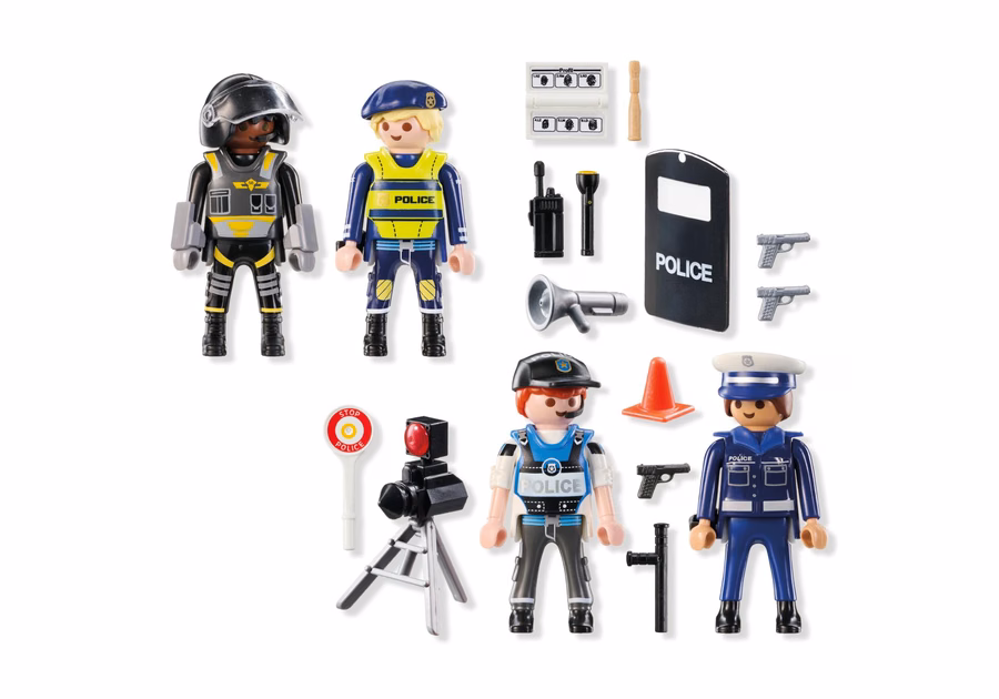Conjunto de figuras policiais