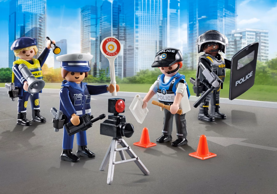 Conjunto de figuras policiais