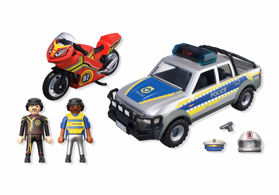 Perseguição policial com caminhonete