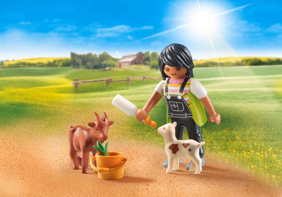 Mulher com cabras