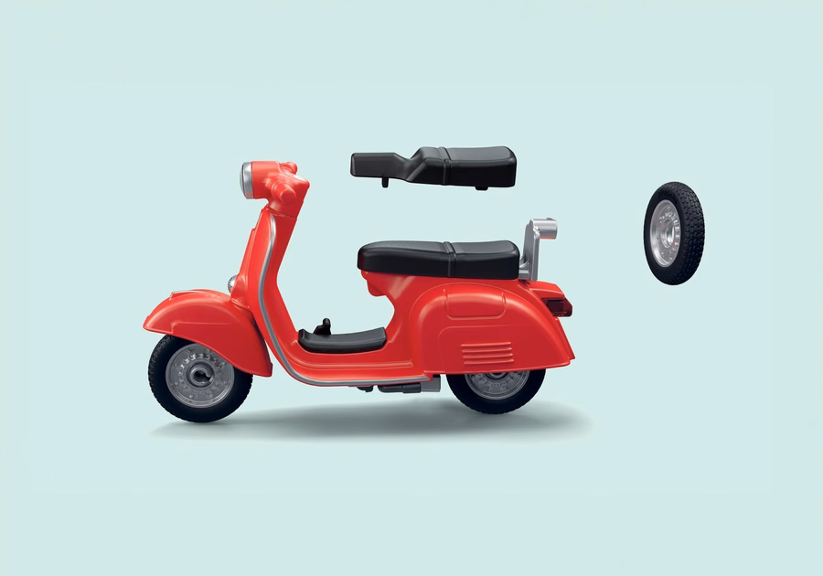 Garagem Vespa dos anos 60